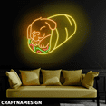 thumbnail image 3 of Craftnamesign Bernese Mountain Dog Burrito Neon Sign, Mexican Restaurant Wall Decor, 3 of 5