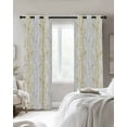 thumbnail image 3 of Yellow Grey Blackout Curtains 63 Inches Long, Pastoral Botanical Branch Aesthetics Thermal Insulated Black Out Curtains, Darkening Window Curtain Drapes for Bedroom Living Room 52"x63" 2 Panels, 3 of 8