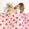 thumbnail image 6 of Strawberry Blanket for Kids Soft Couch Room Kawaii Flannel Throw Fruit Blanket Decor for Girls, 6 of 6