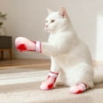 thumbnail image 4 of Chaussures de Protection pour Chat en Silicone, Bottes Anti-Griffures pour Animaux de Compagnie d'Intérieur et Confort, 4 of 4