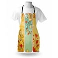 thumbnail image 3 of Vintage Apron Frames with Floral Details Butterfly and Heart Shapes Leaf Retro Romantic Artwork, Unisex Kitchen Bib Apron with Adjustable Neck for Cooking Baking Gardening, Multicolor, by Ambesonne, 3 of 3