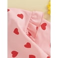 thumbnail image 5 of Toddler Girls Sweatshirts Valentine's Day Heart Print Crew Neck Long Sleeve Pullovers, 5 of 8