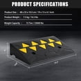 thumbnail image 2 of Rubber Driveway Curb Ramp, Low Profile Slope Ramp with Drainage Channel and Reflective Safety Strips, 48 Inch Heavy Duty for Car SUV, 2 of 7
