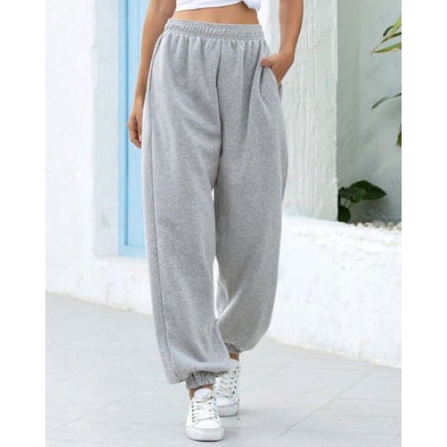 Pantalones casuales holgados de talla grande para mujer, de estilo europeo y americano, de otoño e invierno, con cintura alta y piernas anchas