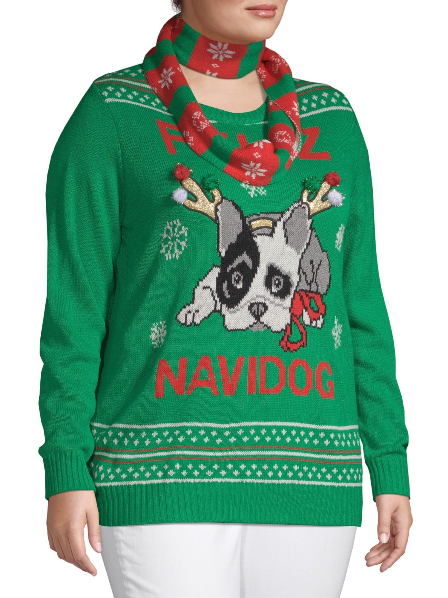 Boston terrier christmas 2025 sweater walmart