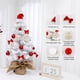 thumbnail image 4 of Mini árbol de Navidad blanco flocado de 45 cm | Árbol de Navidad pequeño de escritorio iluminado con luces LED cálidas y adornos a pilas | Decoración navideña para el hogar, la oficina y la mesa, 4 of 7