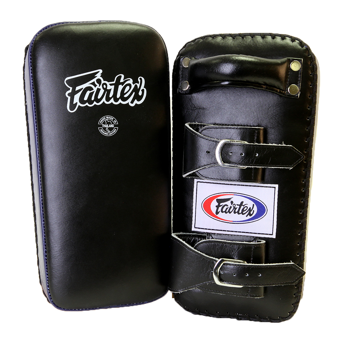 Fairtex Standard Thai Kick Pads with Buckle Black/Blue