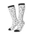 thumbnail image 2 of Daiia Sports Socks Hand Drawn Turtle Printed Novelty Crew Socks for Men Women Knee High Socks Cotton Socks Soft & Breathable Support Unisex Socks, 2 of 9