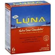 Luna Nutz Over Chocolate Nutrition Bars, 6ct (Pack of 6)
