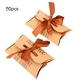 thumbnail image 2 of Wedding Candy Box,50pcs Kraft Paper Pillow Birthday Party Gift Box Gift Box Extended Durability, 2 of 13