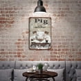 thumbnail image 5 of Vintage Iron Hanging Plate Funny Pig Bathroom Metal Tin Sign Pig Wall Decor Toilet Pig Wash Your Hooves Retro Bathroom Decor for Home Office Coffee Bar Animal Wall Art 12"x8", 5 of 8