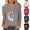 Gray, variant on Womens 3/4 Sleeve Halloween Shirts Funny Bat Graphic Holiday Tops Fall Casual Loose Blouses Green M