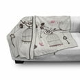thumbnail image 3 of Vintage Soft Flannel Fleece Throw Blanket, Bird Cages and Keys Hanging from Swirling Rose Branches Doves, Cozy Plush for Indoor and Outdoor Use, 70" x 90", Dark Brown Pale Pink, by Ambesonne, 3 of 6