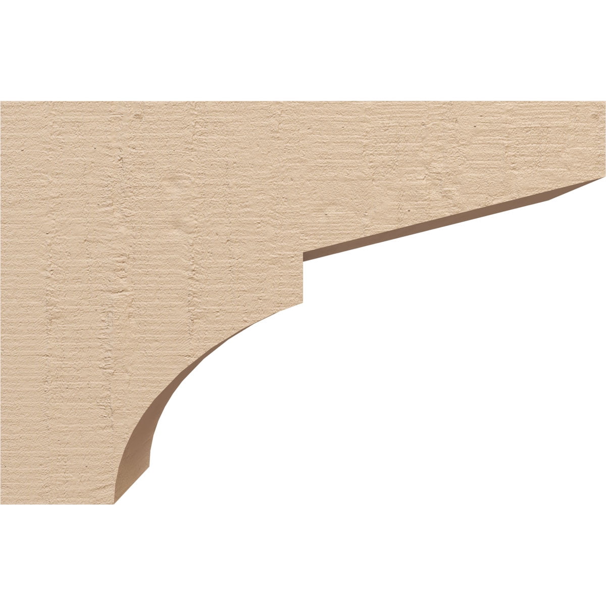 5"W x 15"D x 10"H Classic Monterey Rough Cedar Woodgrain TimberThane Corbel, Primed Tan
