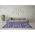 thumbnail image 3 of Ahgly Company Indoor Square Abstract Blue Modern Area Rugs, 4' Square, 3 of 4