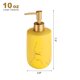 thumbnail image 2 of Uxcell 1 pieza dispensador de jabón de 12.5 oz dispensador de jabón de mano para cocinas, baños, restaurantes color amarillo mate, 2 of 6