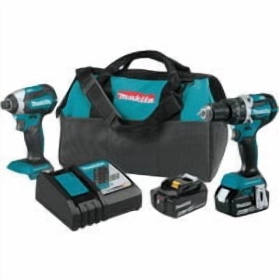 Makita 18V LXT Li-Ion Brushless Hammer Drill & Impact Cordless Tool Combo Kit - Pack of 2 Bulk Value Case