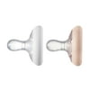 Tommee Tippee Breast-Like Pacifier, Skin-Like Texture, Symmetrical Design, BPA-Free Binkies, 6-18m, 2-Count, Blush/Moonbeam