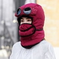 thumbnail image 6 of Full Face Winter Warm Women Man Ski with Glasses Mask Thermal Trapper Hat Windproof Beanies Cycling Caps BEIGE, 6 of 8