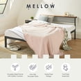 thumbnail image 4 of Mellow HYLLE Metal and Wood Platform Bed Frame with Low Headboard Shelf, Twin, Pine, 4 of 12
