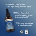 thumbnail image 6 of Dr. Mercola Zinc Liquid Drops - Supports Immune & Organ Health - 15 mg Organic Zinc Liquid Drops - USDA Organic - NSF Certified - Non-GMO, Gluten-Free & Soy-Free - 3.88 fl oz (28 Servings), 6 of 8
