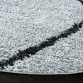 thumbnail image 3 of SAFAVIEH August Raphael Diamond Shag Area Rug, Ivory/Grey, 6'7" x 6'7" Round, 3 of 8