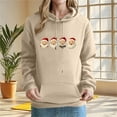 thumbnail image 2 of SnZhen Hoodies for Women Christmas Fashion Printed Pocket Long Sleeved Hooded Comfortable Sweatshirt Tops ZA-Khaki S, 2 of 5