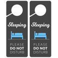 thumbnail image 1 of Sleeping Sign for Door, 2 Pack (Printed on Both Sides), 9.3â€³x3.5â€³ PVC Plastic, Naps Sign, Napping Sign, Do not Ring Bell Sign, Baby Sleeping Sign, Night Shift Sleeping, Do Not Disturb Sign, 1 of 4