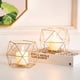 thumbnail image 5 of FloreceBien Portavelas de metal - Juego de 2 portavelas geométricos para velas de té, candelabros, farolillos, decoración geométrica moderna para mesas, fiestas, bodas, salas de estar, Navidad, 5 of 5