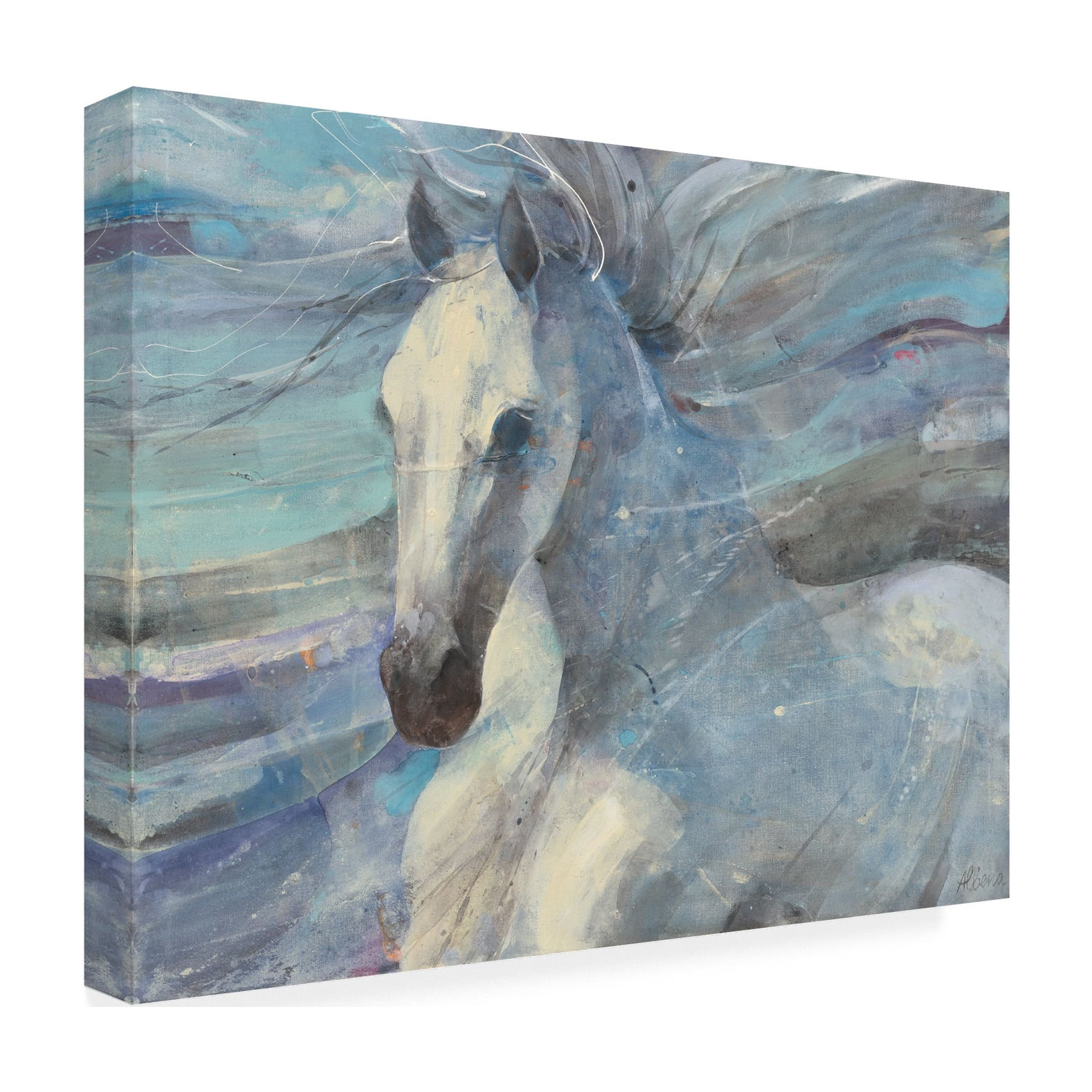 Albena Hristova 'Poseidon White Horse' Canvas Art
