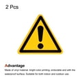 thumbnail image 3 of Uxcell Triangle Caution Warning Sign Self Adhesive 50mm/1.95inch 2Pcs, 3 of 4