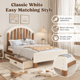 thumbnail image 5 of Miniyam Twin Size Kids Bed Frame with Storage Drawer, Wooden Platform Bed, Beige & Natural, 5 of 7