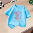 thumbnail image 2 of SGFCWSX Girls Short Sleeve T-Shirt, Teens Casual Cotton Soft Crew Neck Top, Daily Summer Tees Light Blue Size 12-14 Years, 2 of 7