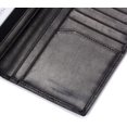 thumbnail image 7 of Slim Leather Long Wallet for Men & Women, Italian Calfskin, Breast Pocket Wallet for Checkbook, Credit Cards (Black), 7 of 7