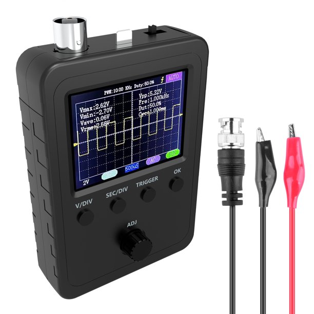 ETEPON Digital Oscilloscope Kit with BNCClip Cable Probe with Power Supply, (Assembled Finished