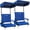 Blue, variant on SPECSTAR Set of 2 Portable Stadium Seat,Portable Bleacher Chair with Adjustable Sunshade Canopy,Back Support,2 Cup Holders, Shoulder Strap,Navy Blue