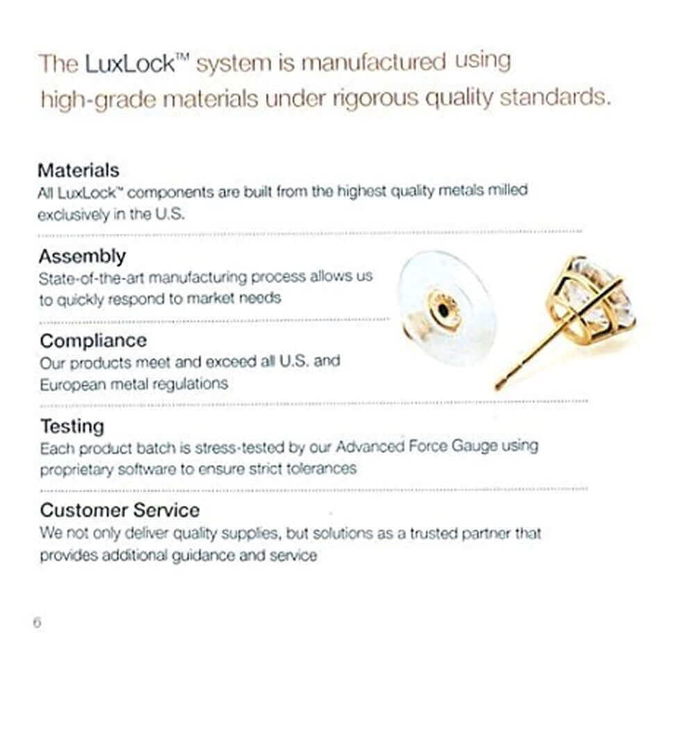 World's most secure Patented Replacement Earring Back in .925 Silver
