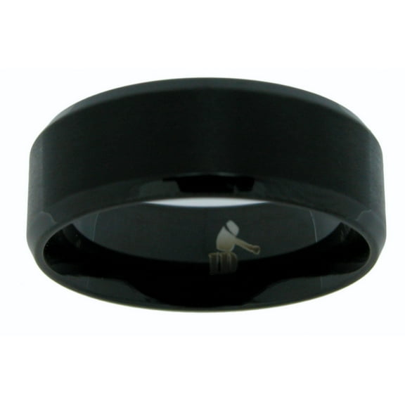 Indestructible Black Titanium Wedding Band For Men is a Stunning Mens Ring For Any Occasion