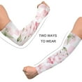 thumbnail image 4 of Pink Flowers Grids Gardening Sleeves UV Sun Protection Cooling Arm Sleeves Anti-Scratch Farmers Sleeves for Women Men, 4 of 7