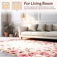 thumbnail image 2 of ODIKA 4'x6' Machine Washable Non-Slip Area Rug, Chic Blush Blossom for Girls Nursery & Room High Traffic Rug, Pink, 145656, 2 of 7