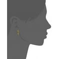 thumbnail image 3 of Across The Puddle, Historical Jewelry Collection, 24k Gold Plated Pre-Columbian Braided Zoomorphic Figure Drop Earrings, 3 of 4