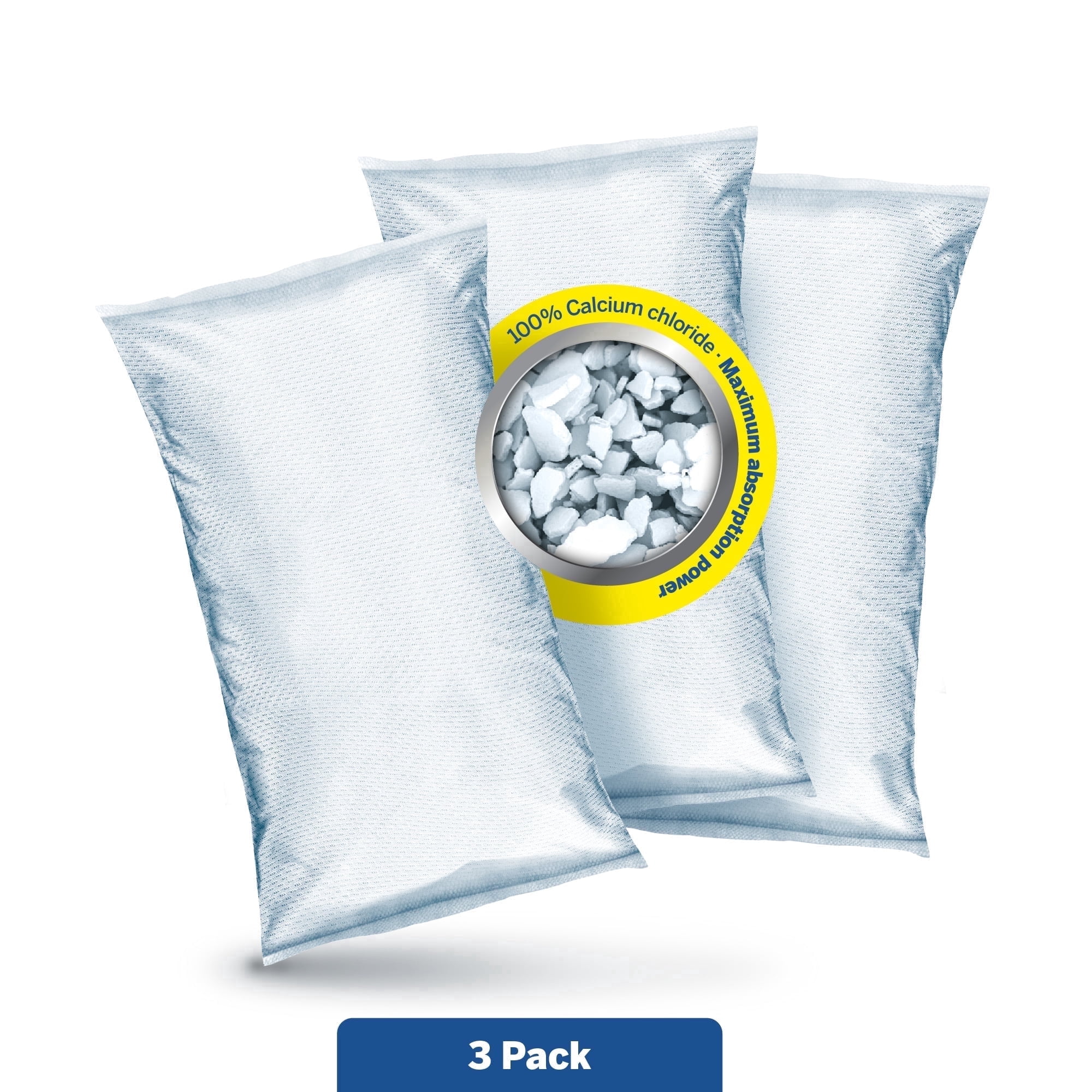 HUMYDRY Moisture Absorber Refills for 35.3 Oz Dehumidifier Device, Pack of 3 Unscented Humidity Absorber Bags, Non Electric Refill Pouches For Basements Garages Offices RVs and Large Enclosed Spaces