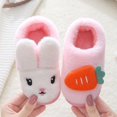 thumbnail image 2 of Otqutp Kids Girls Cute Bunny Slippers Fuzzy House Slides Winter Warm Non Slip Bedroom Shoes Indoor Furry Soft Cozy Slippers, 2 of 9