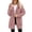 Pink, variant on Yucgh Women's Fashionable Solid Color Long Sleeved Plush Jacket, Casual Hooded Warm Cardigan Jacket with Pockets, Cozy and Soft Outerwear for Winter,L