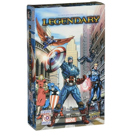 Legendary: A Deck Building Game: Captain America 75th Anniversary, Expansion consists of 100 all new playable cards, color rule sheet By