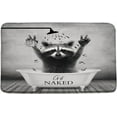 thumbnail image 1 of YOZSLGU Raccoon Bath Mat Funny Animal in The Bathtub Get Naked Grey Creative Memory Foam Bathroom Kitchen Rug, 23.6 x 35 Inch, 1 of 3