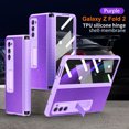 thumbnail image 2 of Mantto Compatible Samsung Galaxy Z Fold 2 Case Magnetic Hinge Protection, Lightweight and Slim 
 Metal Stand More Screen and Camera Protection Phone Stand Cover 5G Z Fold2,Purple, 2 of 8