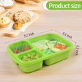thumbnail image 2 of 8 Pack Bento Lunch Box Set 3 Compartment Wheat Straw Meal Prep Food Storage Containers Plastic, Microwave and Dishwasher Safe （Jewel Brights）, 2 of 6