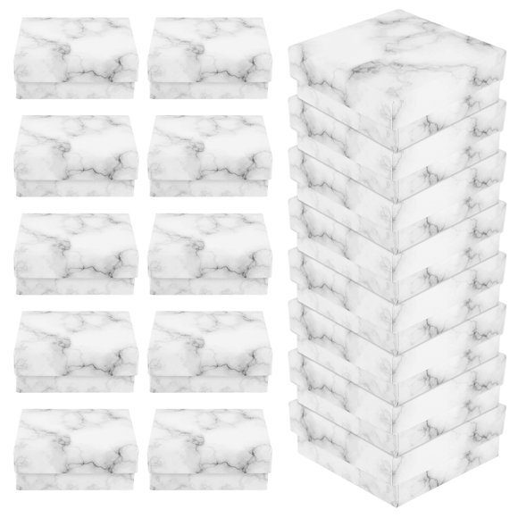 YOSADIER 24Pack Decorative Square Jewelry Box with Waterproof Design for Men and Women