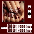 thumbnail image 4 of Valentine’s Day Press On Nails Short Glossy Acrylic Fake Nails with Heart Design, Valentines Day Nails Set Press-ons, Artificial False Nails with Jelly Adhesive Glue for Women Nail Art 24PCS, 4 of 7